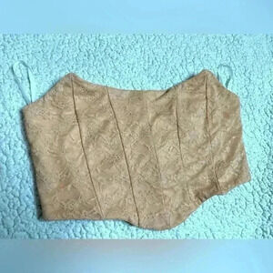 REVOLVE h:ours Corset strapless Lace Top Size Medium